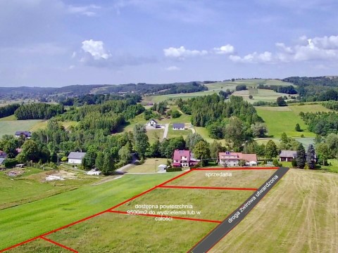 Działka budowana widokowa Glinik 1100m2