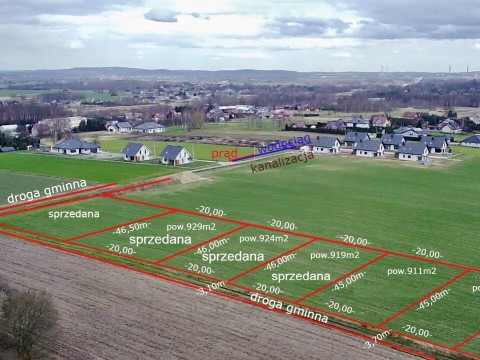 Działka budowlana 902 m2 Facimiech koło Skawiny