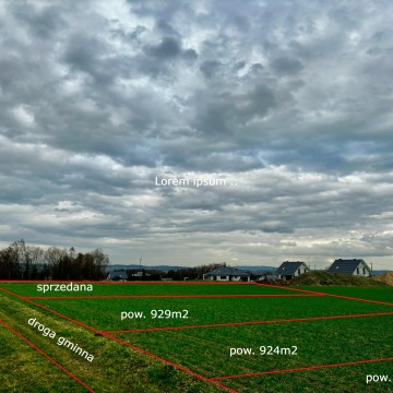 Działka budowlana 902 m2 Facimiech koło Skawiny