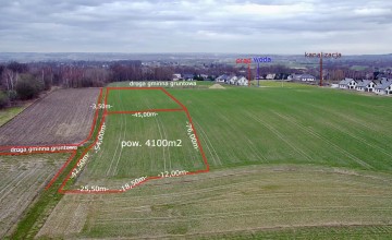 Działka usługowa 4130 m2 Facimiech koło Skawiny