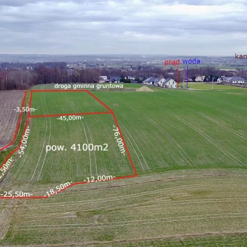 Działka usługowa 4130 m2 Facimiech koło Skawiny