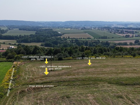 Działka widokowa zagrodowa 3050m2, Radwanowice