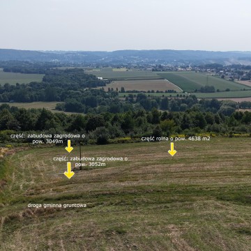 Działka widokowa zagrodowa 3050m2, Radwanowice